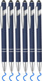6 Pcs Blue Ink Ballpoint Pen with Stylus Tip 2 in 1 Ballpoint Pen Metal Pens Stylus Pen for Touch Screens School Office Coworkers (Blue)...