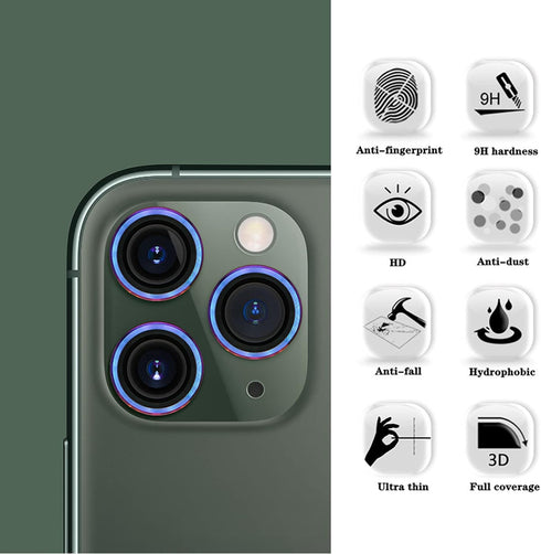 SUWEI Camera Lens Protector,for iPhone 11/12/12mini,Aluminum Alloy Lens Ring Cover,Screenprotector Lens Shield, Precise Positioning of The Lens Mo...