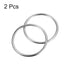 uxcell 304 Stainless Steel O Rings, 2pcs 80mm(3.15") Outer Dia. 5mm Thickness Multi-Purpose Metal Welded O-rings Round Rings for Hardware Luggage ...