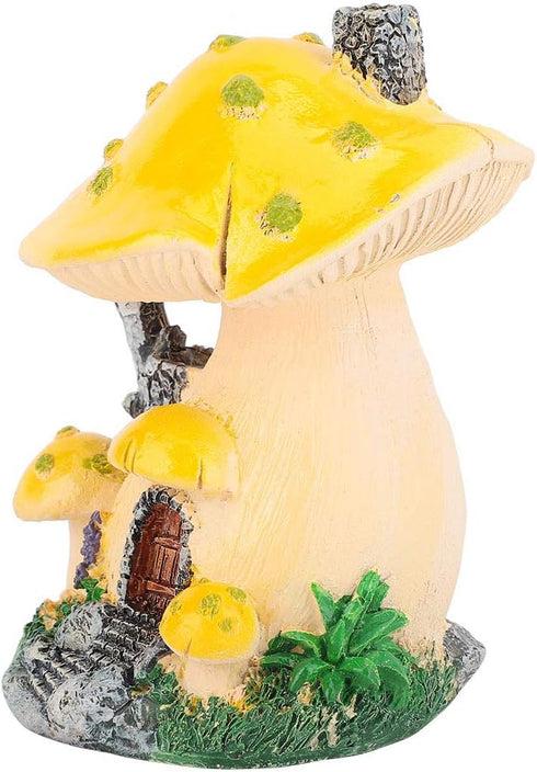 Estink Mushroom Decor Fairy Gardens Solar Houses 1PC Mushroom House Sculpture Lawn Garden Art Decoration Courtyard Patio Ornaments...
