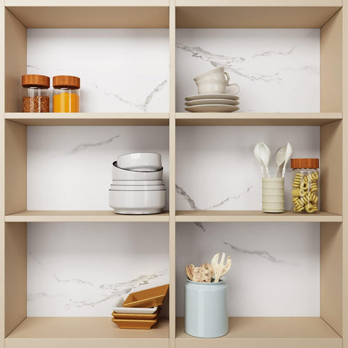 CRE8TIVE White Marble Contact Paper for Countertops Matte Marble Wallpaper Peel and Stick Removable Marble Countertop Contact Paper Waterproof Sel...