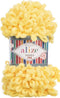 Alize Puffy Fine Baby Blanket Small Loop 100% Micropolyester Soft Yarn Lot of 4skn 400gr 64yds (113 - Yellow)......