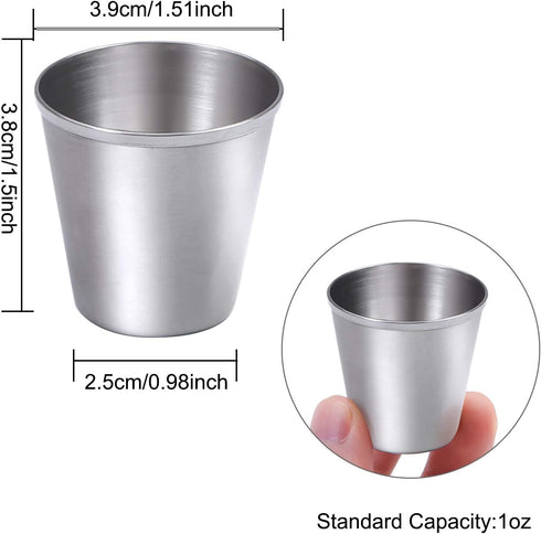Ruisita 12 Pieces Stainless Steel Shot Cups Stainless Steel Shot Glass Drinking Tumbler (1 Ounce/30 ml)...