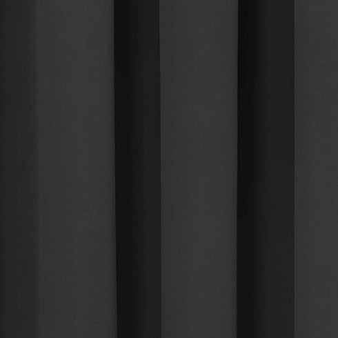 ECLIPSE Tricia Modern Room Darkening Thermal Rod Pocket Window Curtains for Bedroom (2 Panels), 26"W x 63"L, Black...