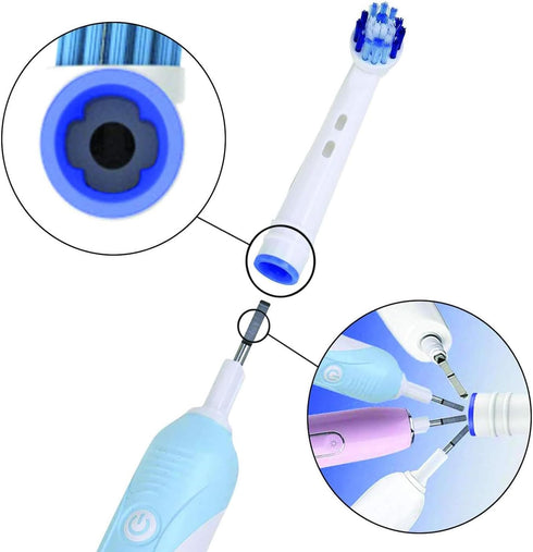 Replacement Brush Heads Compatible with OralB Braun- Pack of 8 Professional Electric Toothbrush Heads- Precision Refills for Oral-b 7000, Clean, O...