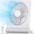 Koonie USB Fan, Strong Wind Ultra Quiet Small Desk Fan 220° Tilt Folding 3 Speeds Adjustable USB-C Powered Personal Fan for Home Office Desktop, W...