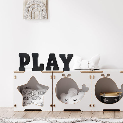 7.87" Metal Letters for Wall Decor, Black Standing 3D Letters, Decorative Farmhouse Hanging Alphabet Signs for Home Bedroom Office Wedding Party (...