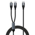Nillkin Lightning & USB-c 2-in-1 Charging Cable,4.9 ft USB C to Lightning & USB C to USB C Long Fast Charger Cord for 15 14 13 12 11 Pro/max,iPad ...