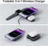 3 in 1 Wireless Charging Station for Apple Multiple Devices, Wireless Charger Foldable Wireless Magsafe Charger for iPhone 15 14 13 12 11, for iWa...