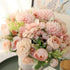 Nubry 3pcs Artificial Flowers Bouquet Fake Peony Silk Hydrangea Wildflowers Arrangements with Stems for Wedding Home Centerpieces Decor (Light Pin...