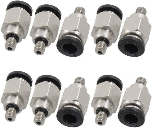YXQ 10 Pcs 5mm Male Thread 6mm Push In Joint Pneumatic Connector Quick Fittings...