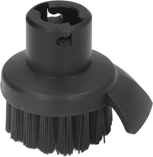 Steam Cleaning Brush, Steam Cleaner Round Nylon Brush Black Hard Bristles Easy to Replace Steam Cleaner Replacement Accessories...