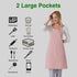 Kitchen Apron Waterdrop Resistant Cotton Apron with adjustable Aprons for Women with Pockets 10 Color option Cooking Powder Pink Apron (Powder Pin...