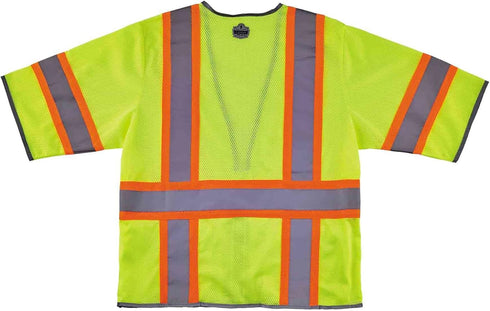 Ergodyne - 24169 Reflective Safety Vest, ANSI Class 3, Hi Vis Two Tone, 6 Easy Access Pockets, GloWear 8346Z,Lime, 4X-Large-5X-Large...
