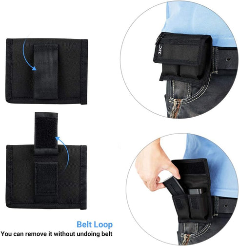 (3 Pockets) DSLR Battery and Memory Card Holder Pouch,Camera Battery and SD CF XQD Card Storage Case for AA Battery and LP-E6 LP-E10 LP-E12 LP-E17...