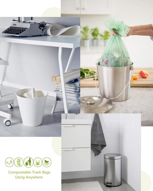 75 Counts AYOTEE Mini Garbage Bags, 1.2 Gallon Small Compostable Trash Bags, Small Garbage Bags for home, Fit 4.5 or 5 Liter Bathroom Wastebasket ...