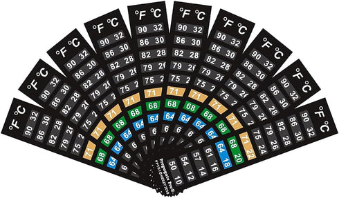 Stick On Thermometer Strip, Digital Temperature Display for Fermenting, Brewing, Wine, Beer, Kombucha or Aquariums. 50-90F (10-32C) Adhesive Stick...