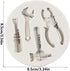 Hand Tools Silicone Mold Construction Tools Chocolate Fondant Molds Wrench Hammer Pliers Molds for Cake Decoration Cupcake Topper Candy Sugar Craf...