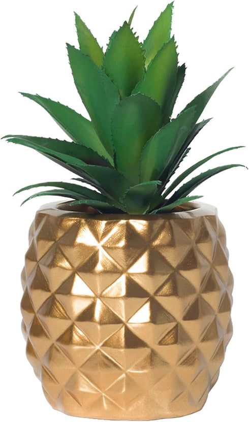 Artificial Succulent Pineapple Room Decor - House Greenery for Hotel Restaurant Home Office Kitchen Table (01 Gold)...