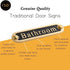 Bathroom Brass Door Sign. Traditional Style Home Décor Wall Plaque Handmade By The Metal Foundry UK....