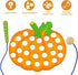 6 Pcs Lacing Toy Toddlers, Vegetable Wooden Threading Toys, Educational and Learning Montessori Activity Baby and Kids, Fine Motor Skill Toys, Pum...