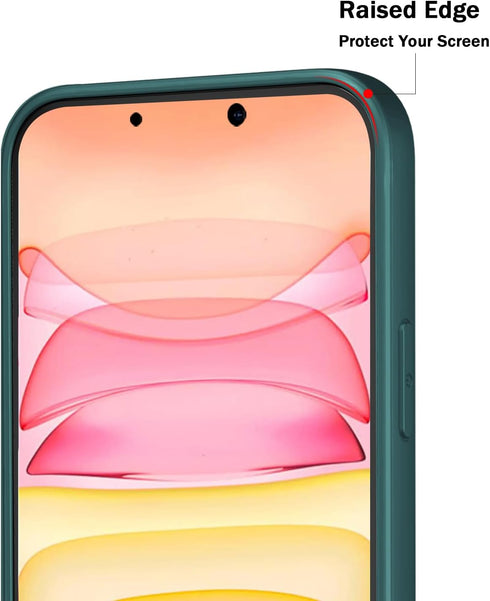 TENOC Phone Case Compatible with iPhone 11, Green Case Anti-Fingerprint Protective Bumper Matte Cover for 6.1 Inch...