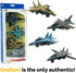 Pull Back Airplane Toy Set Die Cast Metal Military Themed Fighter Jets, Good for Kids Toy Set Collection - 4 Pcs (Blue)...