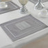 Pack of 4, 12x16 Inches Matching Rhinestones Placemats for Spring Wedding Birthday Baby Shower with Sequined Rhinestone, Grey...