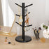 Wisuce Black Coffee Mug Tree, Updated Thick Bamboo Mug Holder Base,Coffee Cup Stand Mug Holders with 8 Hooks for Countertop Coffee Mug Rack Organi...