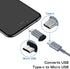 USB C to Micro USB Adapter, (4-Pack) Type C Female to Micro USB Male Convert Connector with Keychain Charge & Data Sync Compatible Samsung Galaxy ...