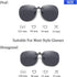 Clip On Sunglasses Polarized Over Prescription Glasses Unisex Rimless Non-Flip Up...