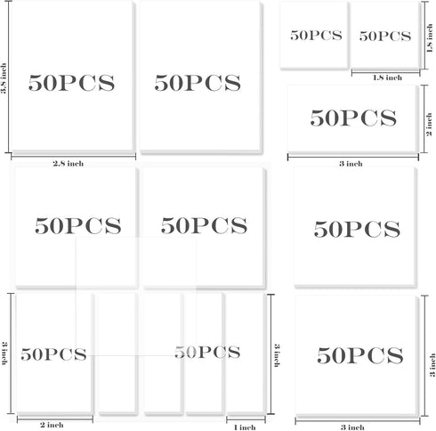 BAYTORY 700Pcs Transparent Sticky Notes, Clear Waterproof 3 x 3 inch See Through Memo Pad Page Markers, Self-Adhesive Translucent Writable Index T...