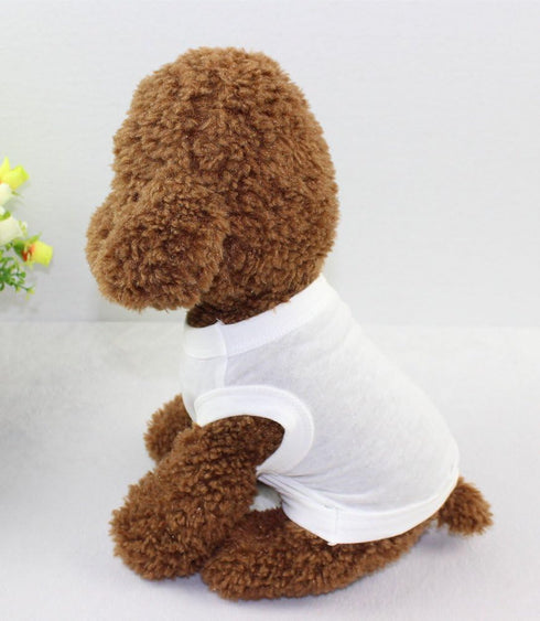 Dogs Shirts Puppy White Vest Clothing for Dogs Cats Vacation Shirt Male Female Dog Clothing House-Cats Summer Clothes Doggie Cotton Summer Shirt S...