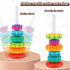 Baby Spinning Stacking Toys for Toddlers 1-3, Rainbow Ring Stacker Montessori Toys for Babies 6-12 Months, 1 2 3 One Year Old Girl Boy Christmas B...
