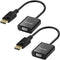 DisplayPort (DP) to VGA Adapter, 2 Pack, Gold-Plated Display Port to VGA Adapter (Male to Female) Compatible with Computer, Desktop, Laptop, PC, M...