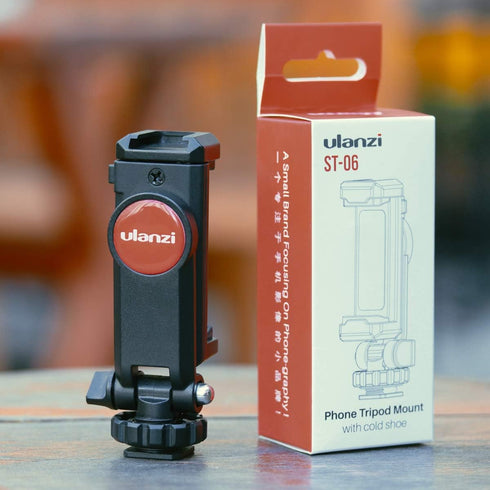 ULANZI Universal Phone Tripod Mount with Cold Shoe Mount, Rotates and Adjustable Clamp Holder Smartphone Clip Adapter for iPhone 11 Pro Max X XR X...