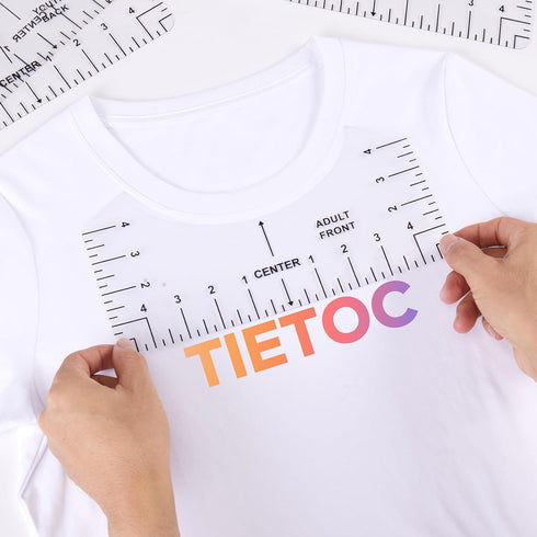 9pcs Tshirt Ruler Guide for Vinyl Alignment, T Shirt Rulers to Center Designs, PVC Measurement Template, Sewing Supplies Accessories Tools for Cri...