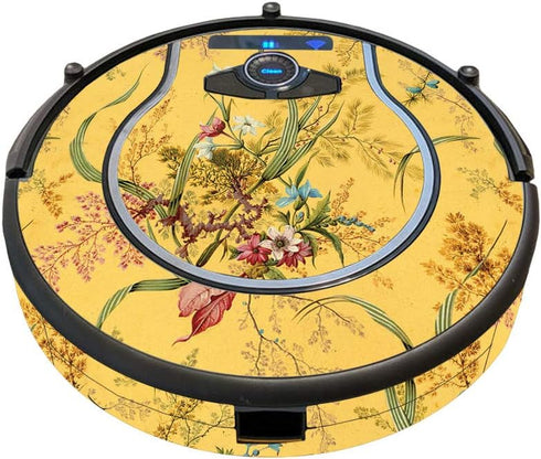 MightySkins Skin Compatible with Shark Ion Robot 750 Vacuum Minimal Coverage - Yellow Marble End | Protective, Durable, and Unique Vinyl Decal wra...