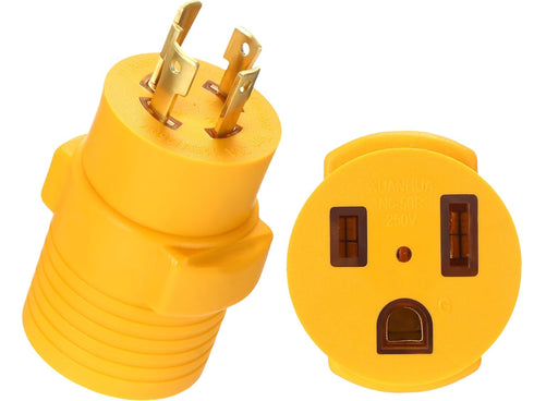 Generator to Welder Adapter Compatible with NEMA L14-30P to 6-50R 30 Amp 4 Prong Twist Lock Male Plug to 3 Prong Female Receptacle Adapter Dryer E...