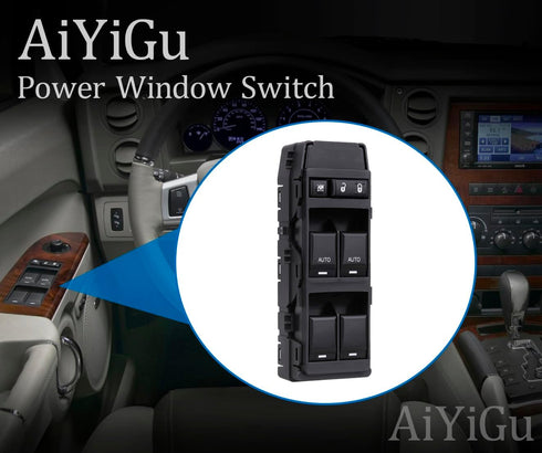 Window Switch Power Control Driver Side Compatible with 2006-2014 Jeep Commander/Grand Cherokee, Chrysler Aspen/Chrysler 200/300/Sebring, Dodge Ch...