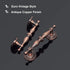 GOLDENTIMEHARDWARE (6 Pack) 2.5" Vintage Drawer Pulls Antique Copper Cabinet Handles Euro Style,Antique Dresser Pull Kitchen Furniture Handle Bedr...