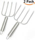 KAYCROWN Stainless Steel Turkey & Roast Lifters, Set of 2 - Turkey and Poultry Lifters Roaster Poultry Forks Great for Thanksgiving, Transfer Turk...
