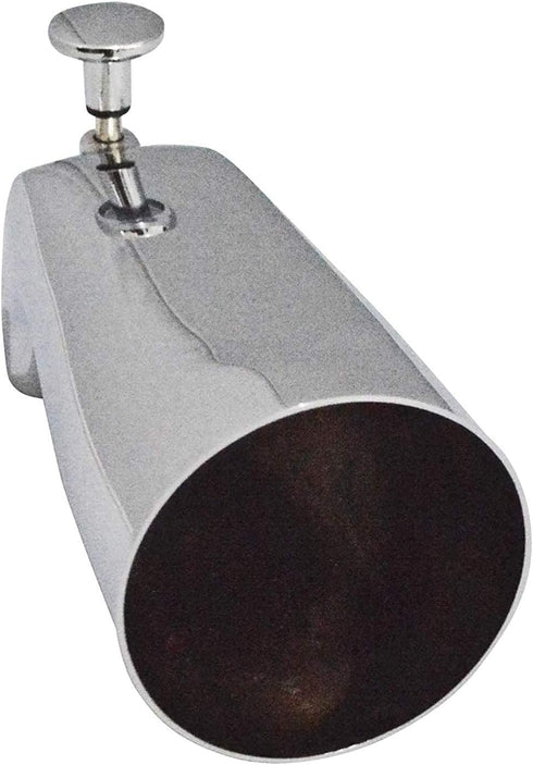 Tub Spout with Front Diverter, 1/2 inch IPS Female Front End Thread, 5-1/4 inch Overall Length, for 4 inch to 4-3/8 inch Length Galvanized Pipe Ni...