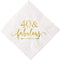 Crisky 40 and Fabulous Cocktail Napkins Gold for Women 40th Birthday Decorations, 40th Birthday Bevergae Dessert Table Supplies, 50Pcs, 3-Ply...
