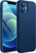 JETech Silicone Case for iPhone 12 Mini 5.4-Inch, Silky-Soft Touch Full-Body Protective Phone Case, Shockproof Cover with Microfiber Lining (Blue ...
