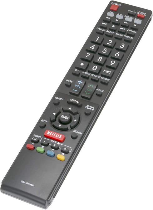 New RRMCGB118WJSA GB118WJSA Remote Control fit for Sharp LED HDTV LC60C6600U LC-60C6600U LC60EQ10U LC-60EQ10U LC60EQ30U LC-60EQ30U LC60LE660U LC-6...