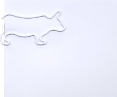 Cow Bull Shaped Paper Clips Great for Paper Clip Collectors or Office Gift - Comes in Round Tin with Lid and Gift Box (White 100 Count)...