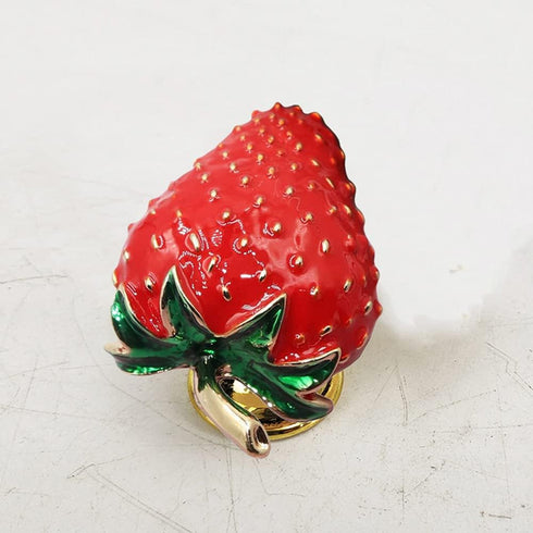brandname Mizhang Strawberry Knobs 4 Pcs Lovely Fruit Strawberry knobs Cabinet Drawer Knob Pull Handle with Screws Hardware Accessories Furniture ...