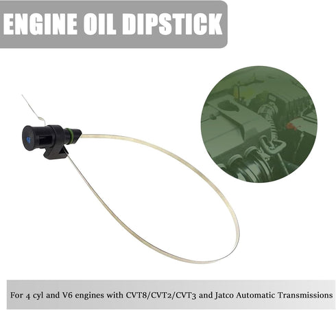 1 PC Car Transmission Oil Dipstick, 23.8-inch Stainless Steel Engine Oil Level Indicator Immersion Gauge, Replaces OEM 31086-JA00A Accessories, Co...
