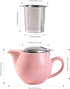 Small Ceramic Teapot With Stainless Steel Infuser For Loose Tea And Blooming Tea, Heat Resistant Ceramic Tea Pot And Tea Kettle, Perfect Tea Maker...
